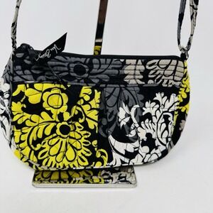 Vera Bradley‎ Frannie Shoulder Crossbody Bag Baroque Black Yellow Gray Small